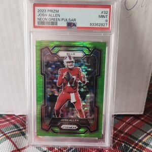 2023 Panuni Prizm Josh Allen Neon Green Pulsar Card